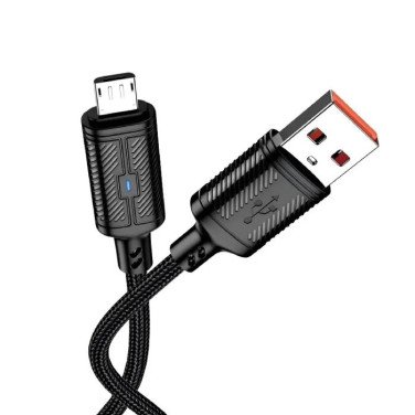 Cablu Jokade Intelligent Power-off JA049 Type-A to micro-USB, 1m, Black - xstore.md