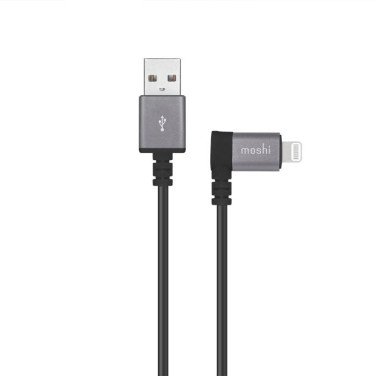 Cablu Moshi Type-A to Lightning 90° , 1.5m, Black - xstore.md