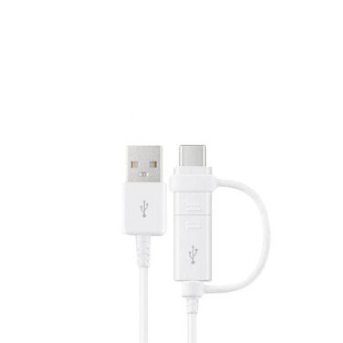 Кабель Samsung Type-A to micro-USB+Type-C, 1.5m, White