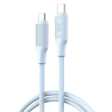 Кабель XO NB-Q265B Type-C to Type-C, 1m, Blue - xstore.md