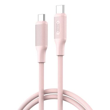 Кабель XO NB-Q265B Type-C to Type-C, 1m, Pink - xstore.md