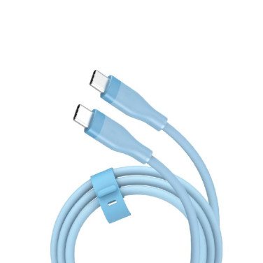 Cablu Yesido Liquid Silicone Type-C to Type-C, 1m, Blue - xstore.md