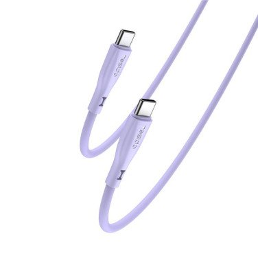 Cablu Yesido Liquid Silicone Type-C to Type-C, 1m, Purple - xstore.md