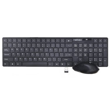 Беспроводная клавиатура + мышь Natec Stingray, Black - xstore.md