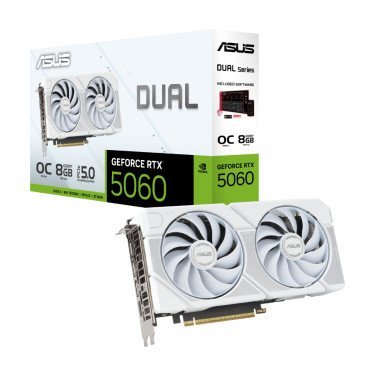 Видеокарта ASUS Dual GeForce RTX 5060 White OC Edition