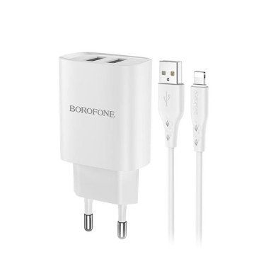 Зарядное устройство Borofone BOWACHLCBN2WH - xstore.md