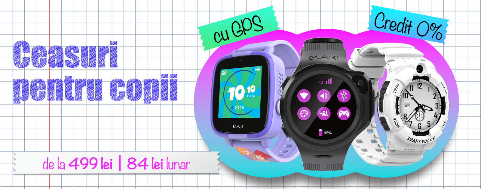 slide  Smartwatch copii  xstore