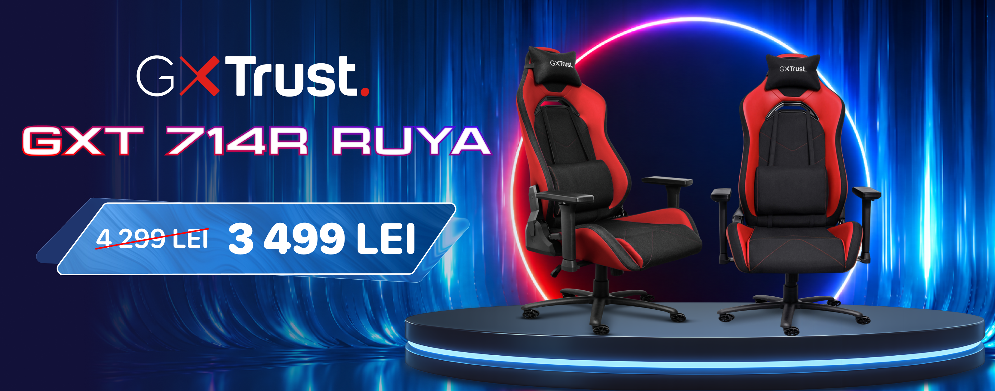 slide  Trust Gaming Chair GXT 714R Ruya, Black-Red  xstore